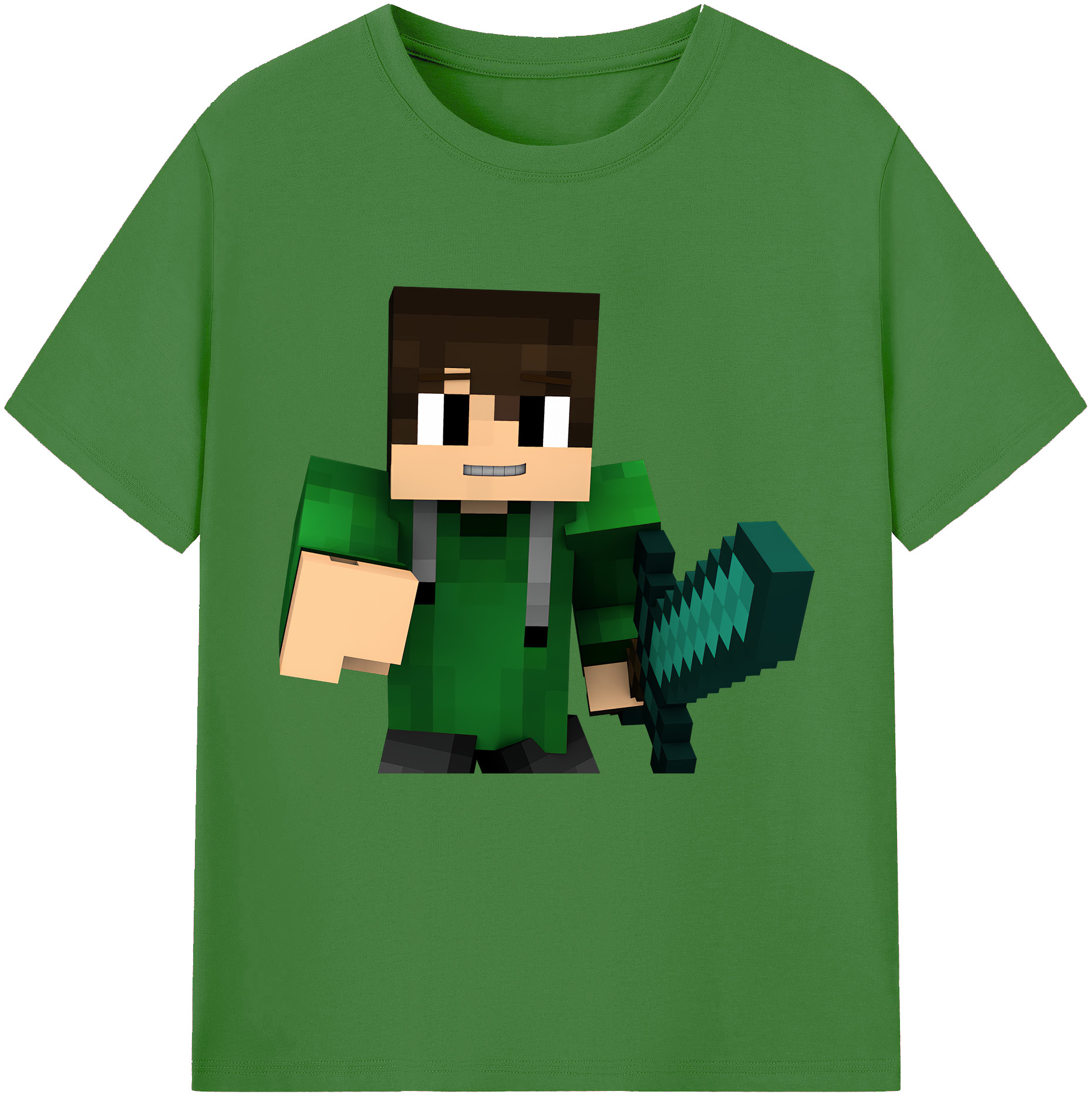 （画像用） マインクラフト ブロックの世界 Minecraft MC Block world レディースカジュアルプリントTシャツ（綿100％）